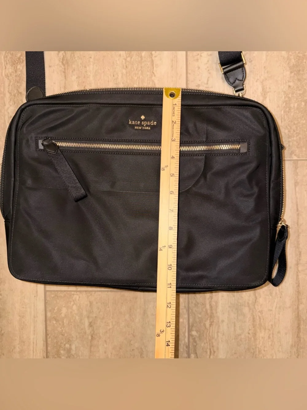 NWOT KATE SPADE ♠️ Chelsea Nylon Laptop Computer Briefcase Crossbody Bag, Black